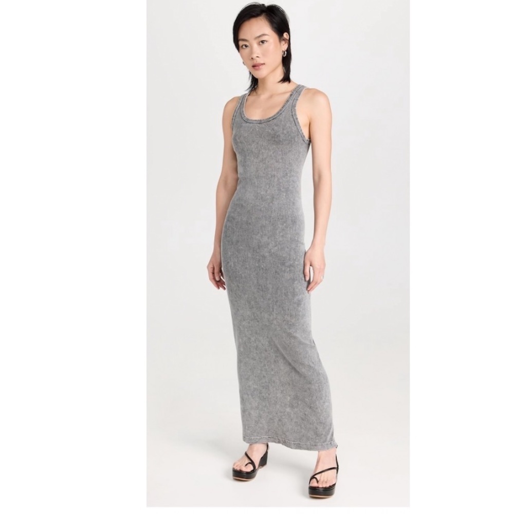 Re/Done Long Tank Dress in Grey.